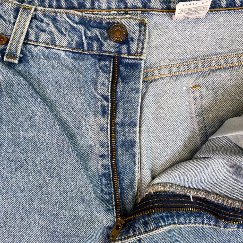 VTG 90s Levis 550 Jeans Mens 38x32 Light Wash Orange Tab Tapered Relaxed Grunge‎